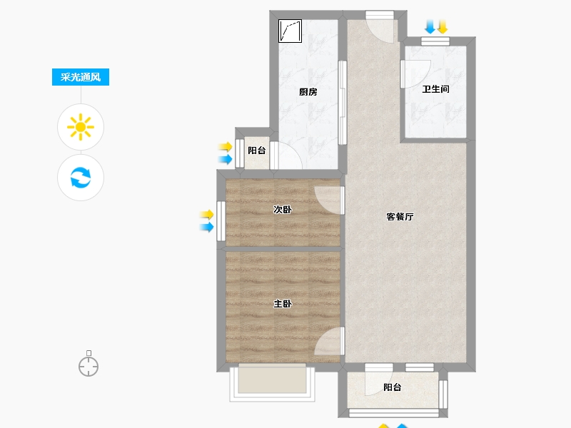 河北省-廊坊市-早安北京-58.23-户型库-采光通风