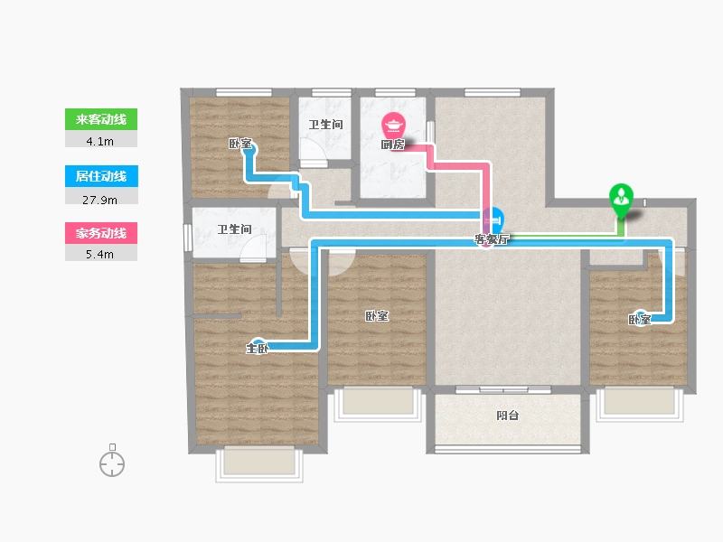 陕西省-渭南市-山水观园-116.49-户型库-动静线