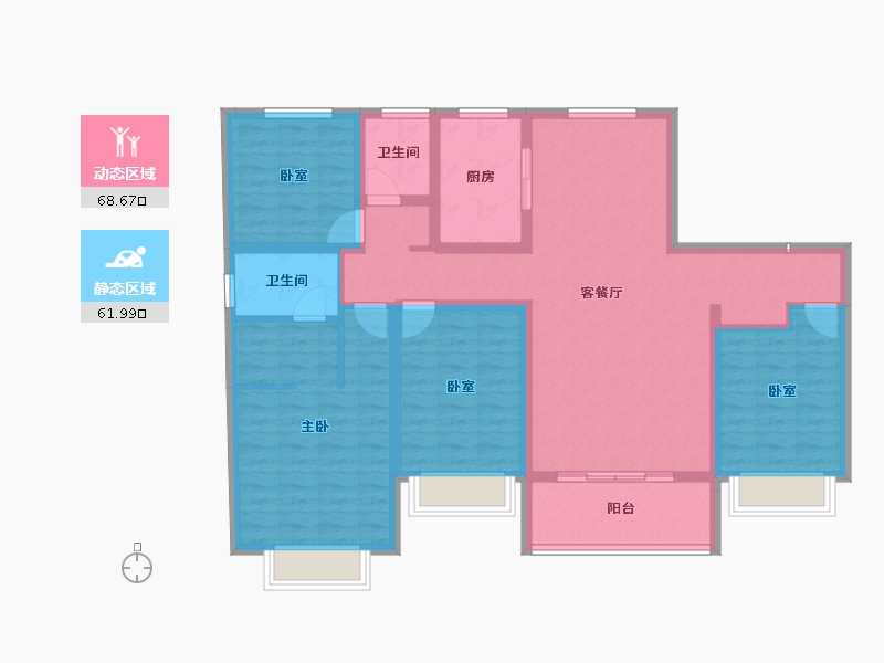 陕西省-渭南市-山水观园-116.49-户型库-动静分区