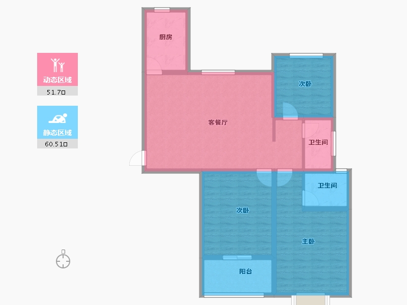 河南省-安阳市-旺龙荣盛华府-100.50-户型库-动静分区