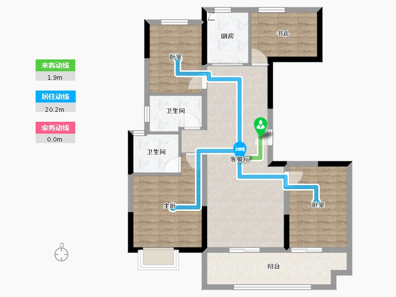 陕西省-安康市-安康中梁宸院-101.43-户型库-动静线