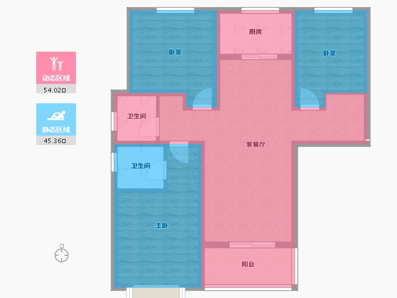 陕西省-渭南市-山水观园-88.23-户型库-动静分区