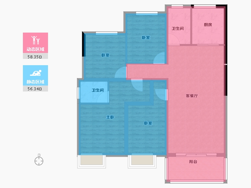 山东省-菏泽市-国璟府-103.00-户型库-动静分区