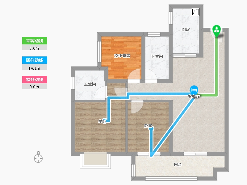 广东省-江门市-新会保利西海岸-75.55-户型库-动静线