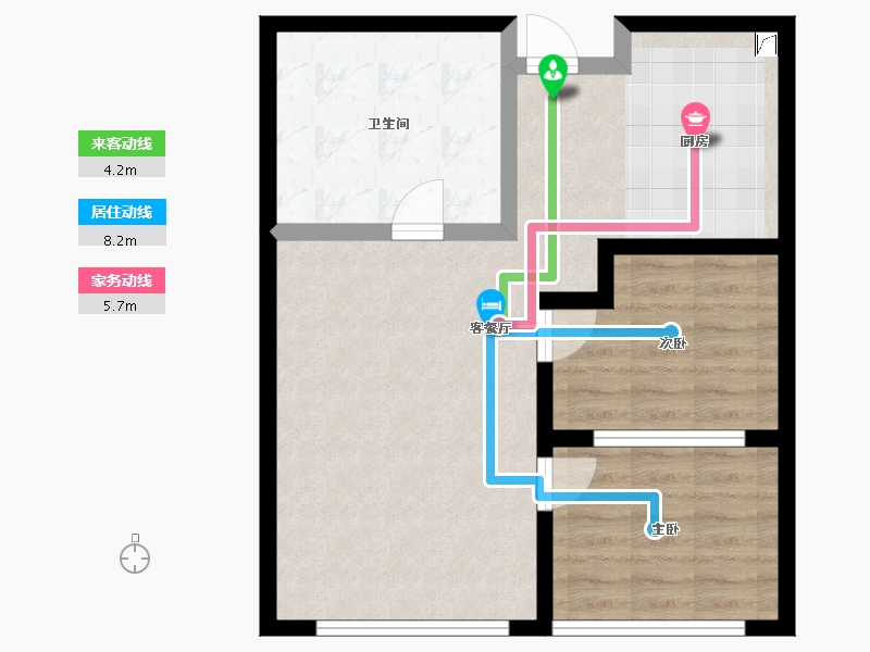 河北省-张家口市-崇礼泊心湾-63.96-户型库-动静线