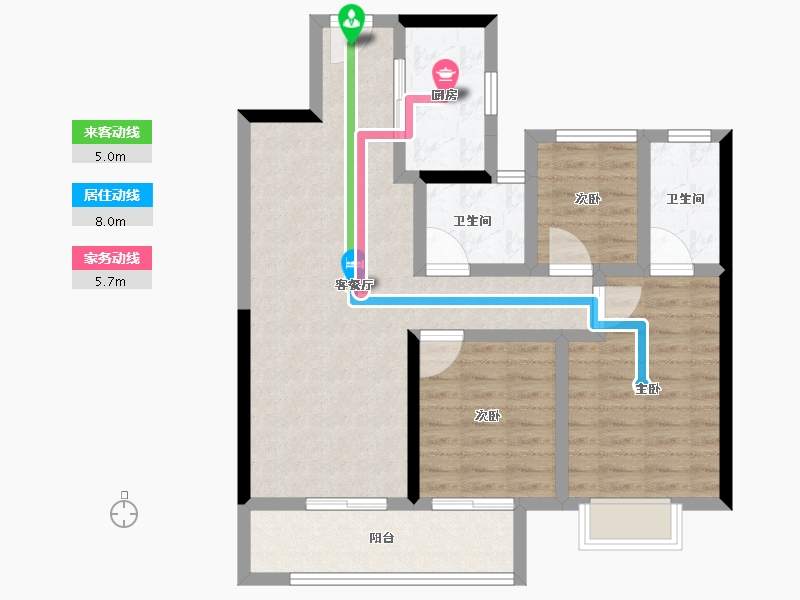 湖北省-鄂州市-融创澜岸大观-83.51-户型库-动静线