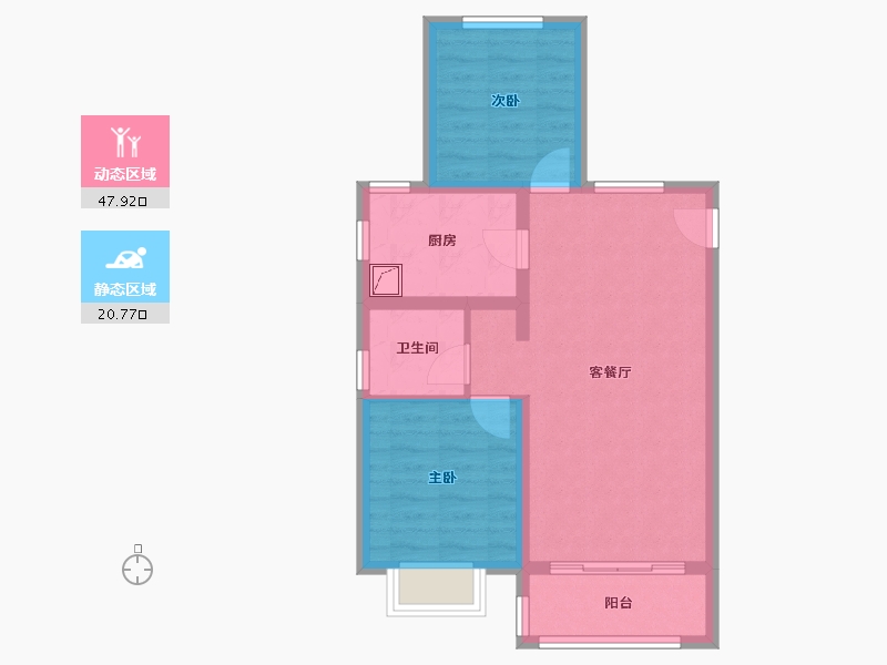 河北省-廊坊市-早安北京-60.81-户型库-动静分区