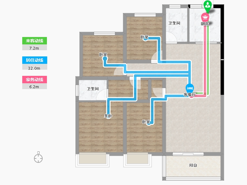 山东省-菏泽市-国璟府-103.00-户型库-动静线