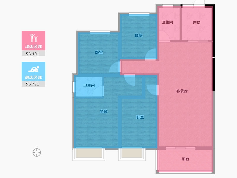 山东省-菏泽市-国璟府-103.00-户型库-动静分区