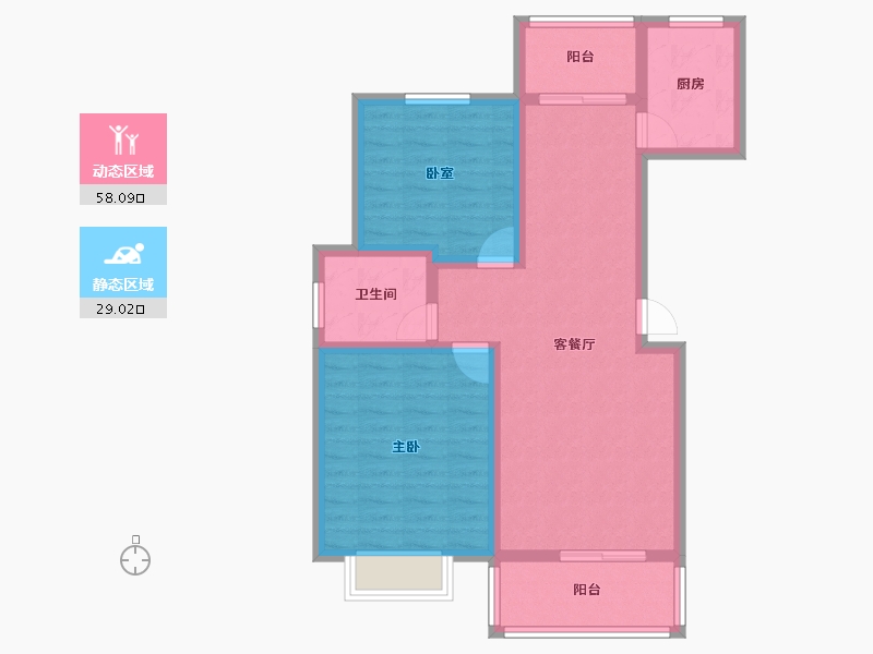 陕西省-渭南市-香山府-77.36-户型库-动静分区