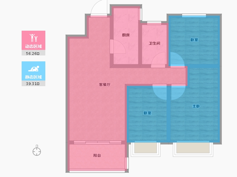 河南省-漯河市-​汇丰金江学府-84.79-户型库-动静分区