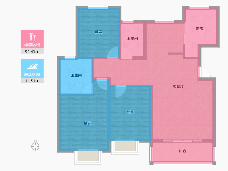 陕西省-渭南市-香山府-93.06-户型库-动静分区