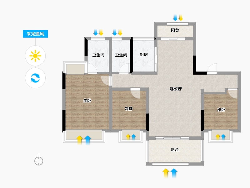 湖南省-怀化市-惠山府-96.06-户型库-采光通风