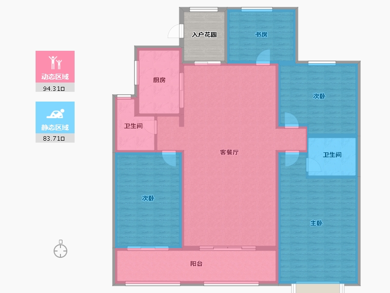 山东省-德州市-瑞明国际-169.34-户型库-动静分区