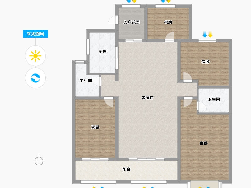 山东省-德州市-瑞明国际-169.34-户型库-采光通风