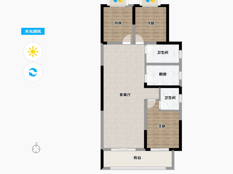 河南省-平顶山市-建昌城市花园-97.87-户型库-采光通风