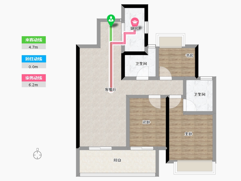 湖北省-鄂州市-鄂州吾悦广场-87.21-户型库-动静线