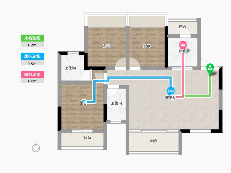 四川省-攀枝花市-鑫洋·天御城-78.82-户型库-动静线