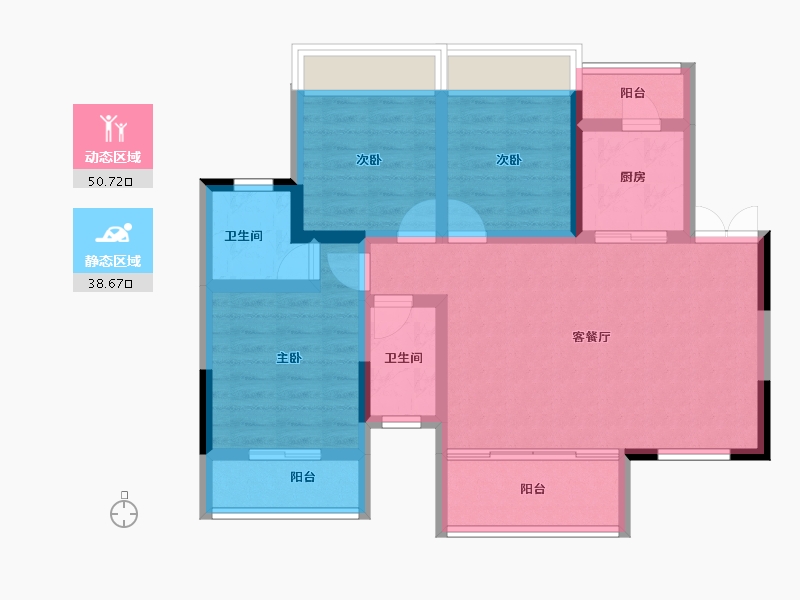 四川省-攀枝花市-鑫洋·天御城-78.82-户型库-动静分区