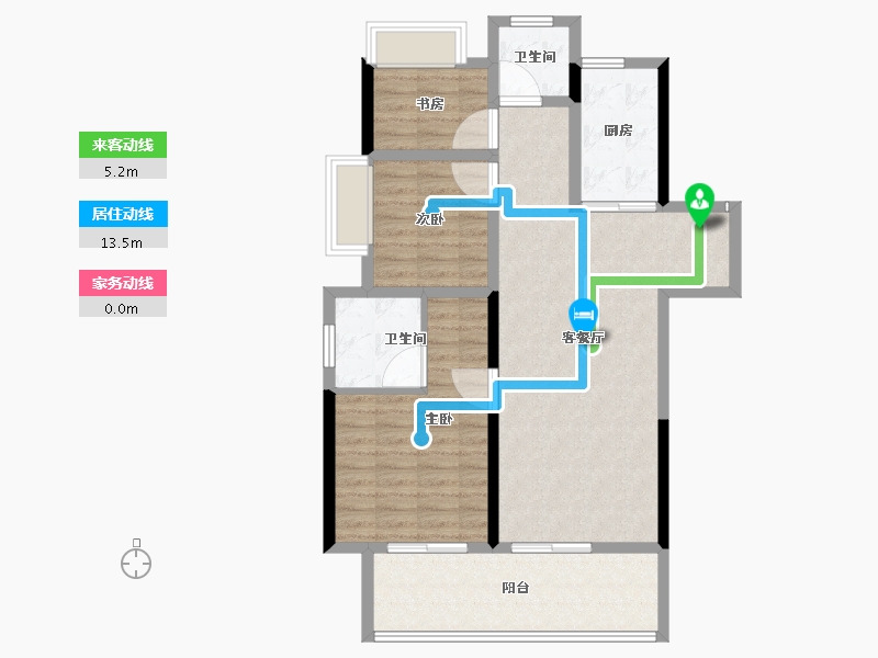 湖北省-鄂州市-鄂州吾悦广场-92.01-户型库-动静线