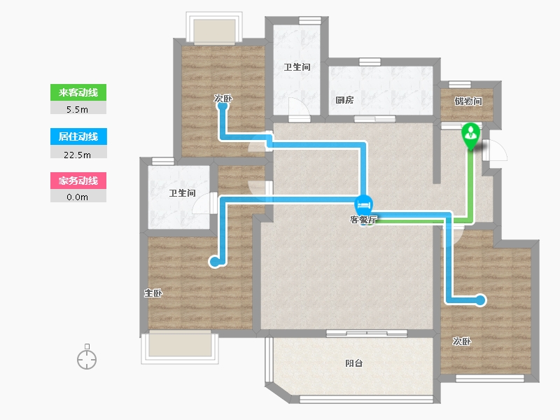 湖北省-鄂州市-金地城与城艺境-103.99-户型库-动静线