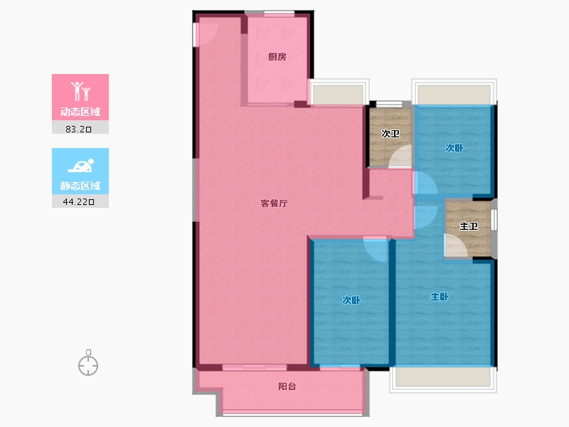 江苏省-淮安市-绿地春晓-122.89-户型库-动静分区