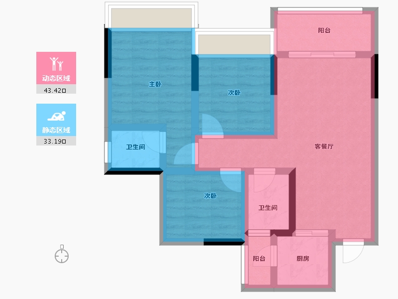 四川省-攀枝花市-鑫洋·天御城-66.51-户型库-动静分区