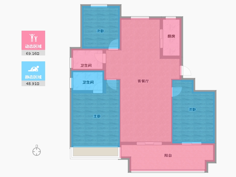 河南省-新乡市-金融街-106.84-户型库-动静分区