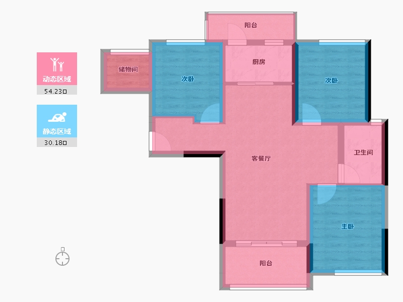 四川省-达州市-达州绿地城-74.42-户型库-动静分区