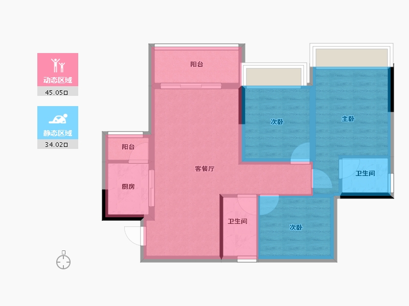 四川省-攀枝花市-鑫洋·天御城-70.21-户型库-动静分区