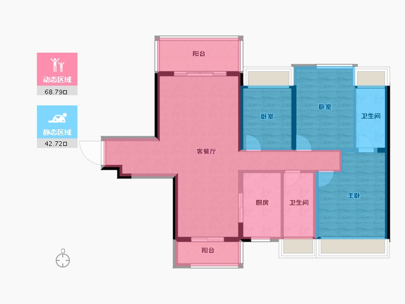 广西壮族自治区-百色市-田东碧桂园·星河上城-100.00-户型库-动静分区