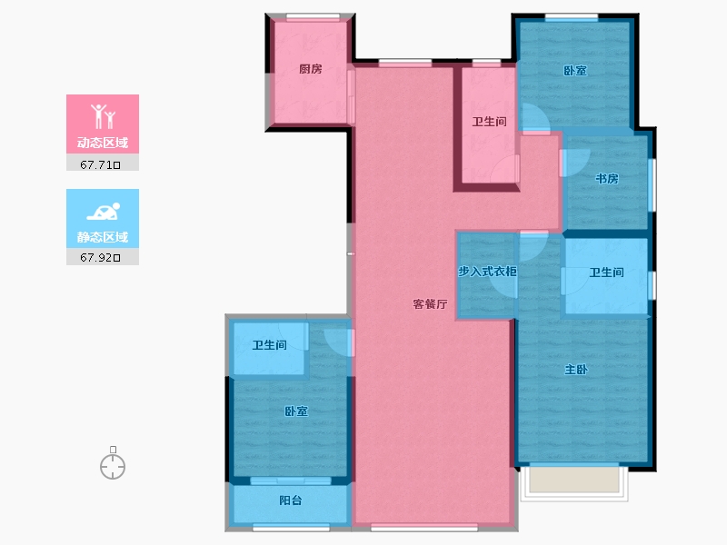 河北省-衡水市-铂悦府-121.69-户型库-动静分区