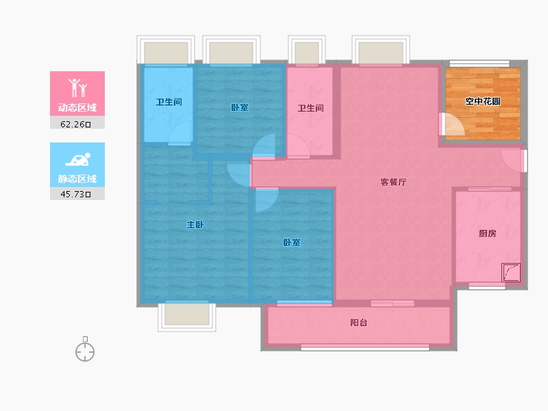 广东省-江门市-新会保利西海岸-103.63-户型库-动静分区