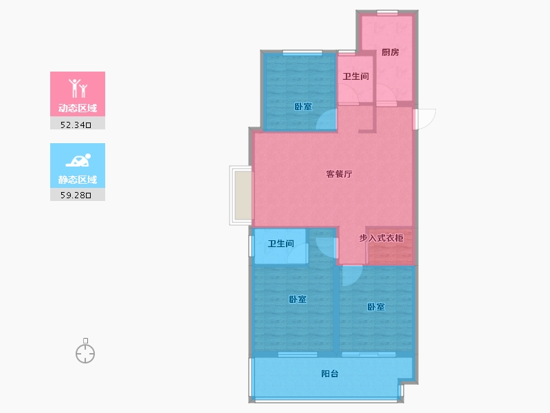 山东省-菏泽市-国璟府-101.00-户型库-动静分区