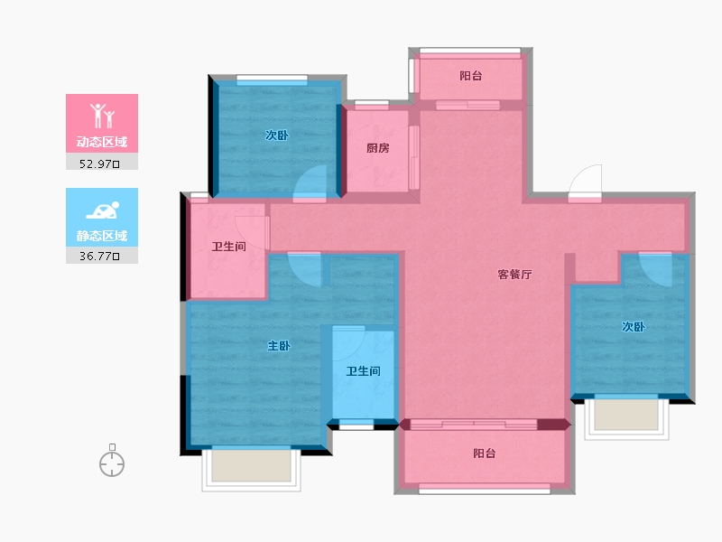 湖南省-怀化市-惠山府-79.17-户型库-动静分区