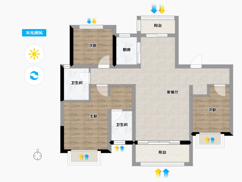 湖南省-怀化市-惠山府-79.17-户型库-采光通风