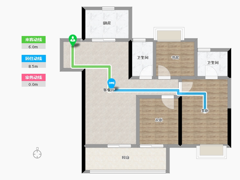 湖北省-鄂州市-鄂州吾悦广场-96.81-户型库-动静线