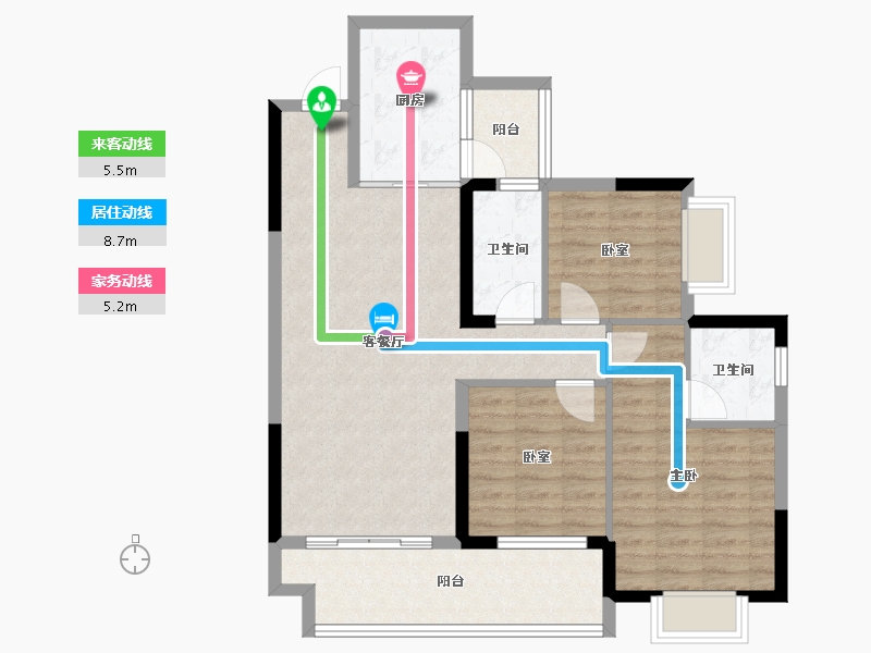 贵州省-黔南布依族苗族自治州-希望涧桥小镇-88.27-户型库-动静线