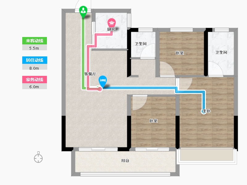 河南省-漯河市-鲁明颐和府-90.41-户型库-动静线