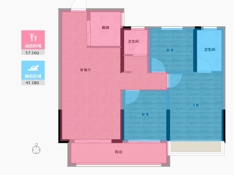 河南省-漯河市-鲁明颐和府-90.41-户型库-动静分区