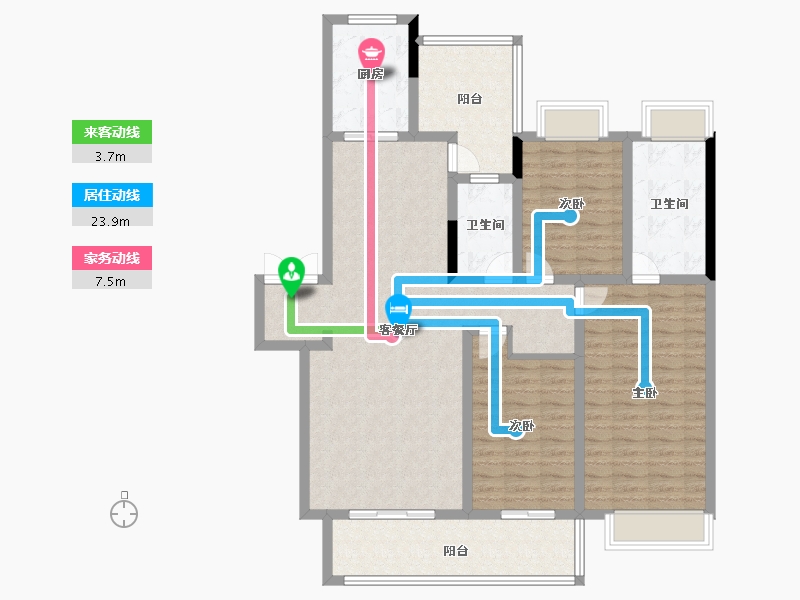 四川省-成都市-新川8号-123.20-户型库-动静线