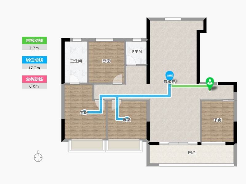 陕西省-渭南市-合创·珑府-115.20-户型库-动静线