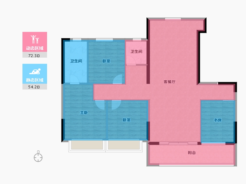 陕西省-渭南市-合创·珑府-115.20-户型库-动静分区