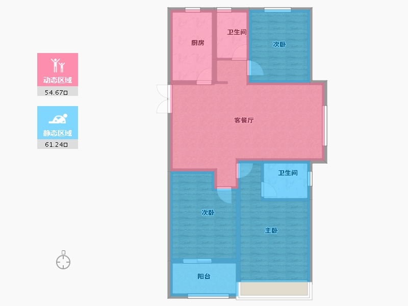 河南省-安阳市-国宾府-103.80-户型库-动静分区