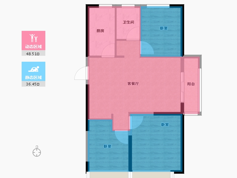 河南省-漯河市-​城投昌建锦绣城-76.80-户型库-动静分区