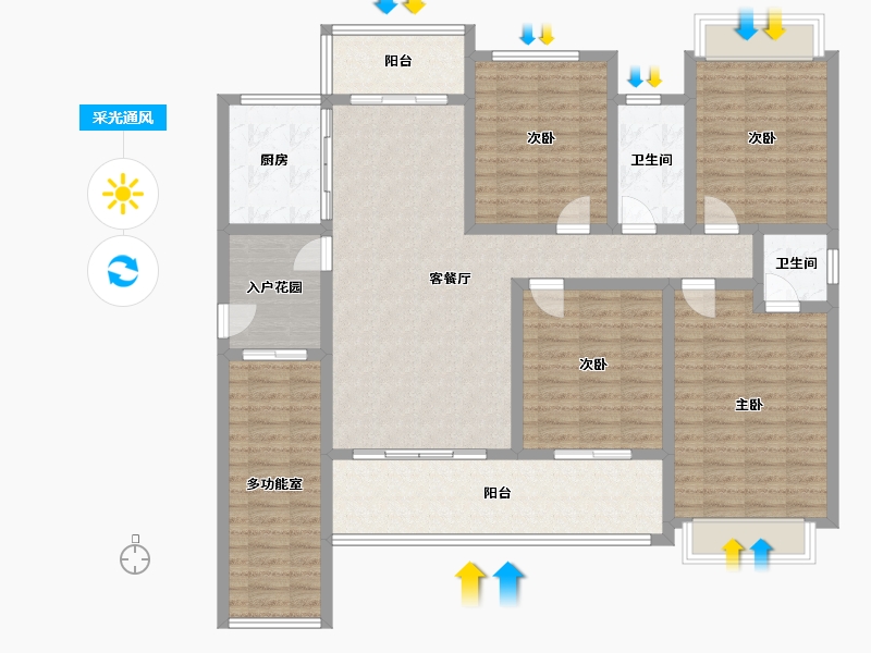 湖南省-株洲市-幸福里-156.53-户型库-采光通风