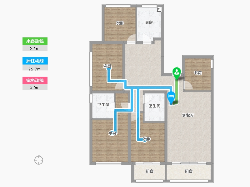 河北省-石家庄市-诚园-126.77-户型库-动静线