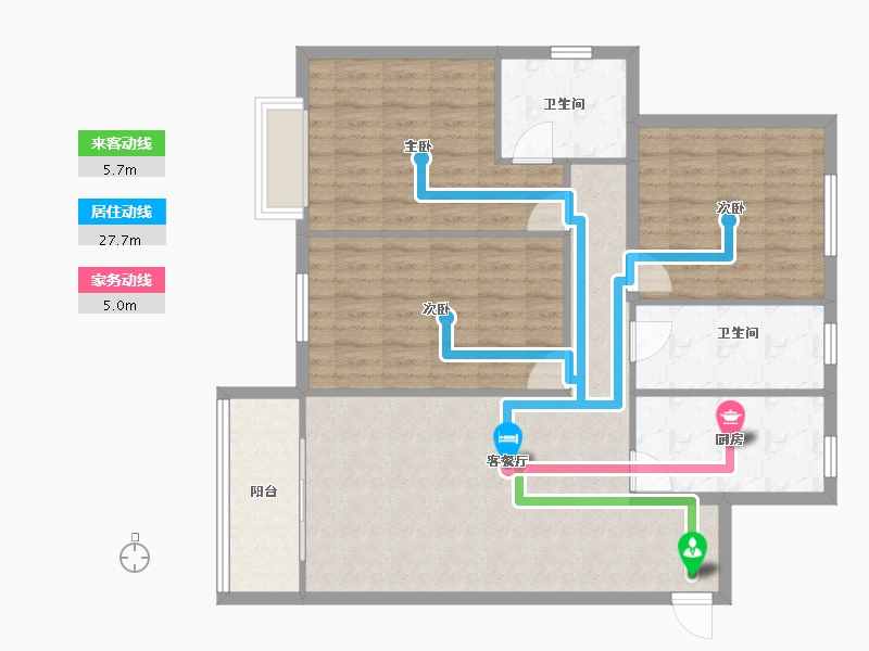 河南省-安阳市-银杏广场-106.30-户型库-动静线