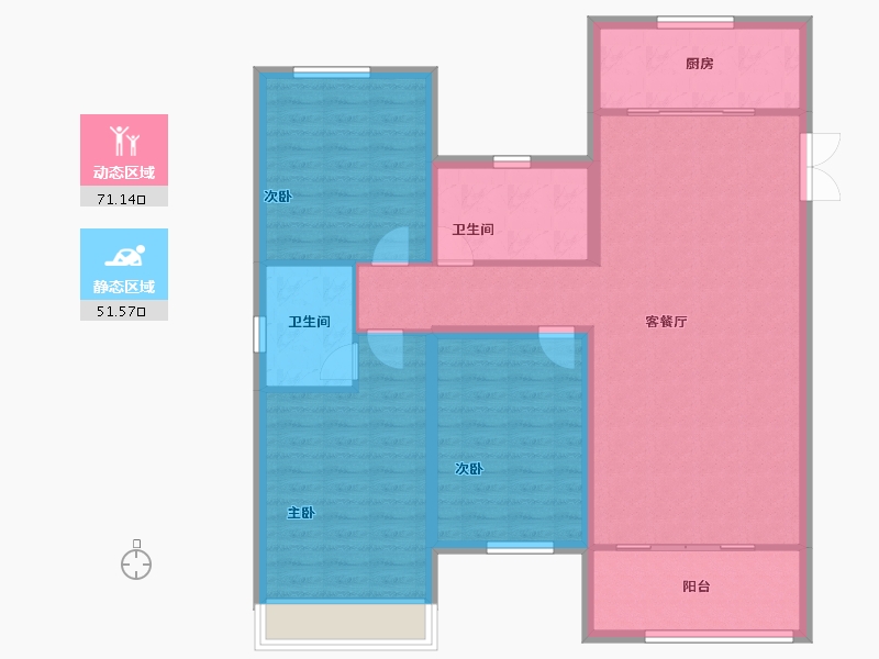 河南省-安阳市-国宾府-111.50-户型库-动静分区