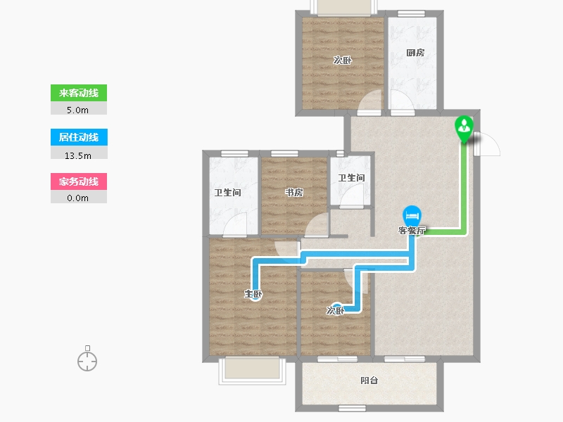 江苏省-淮安市-御景学府-101.05-户型库-动静线